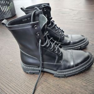 Versace combat boots